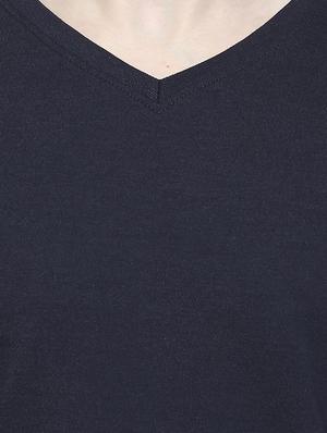navy blue solid t-shirt - 17469272 - Standard Image - 5