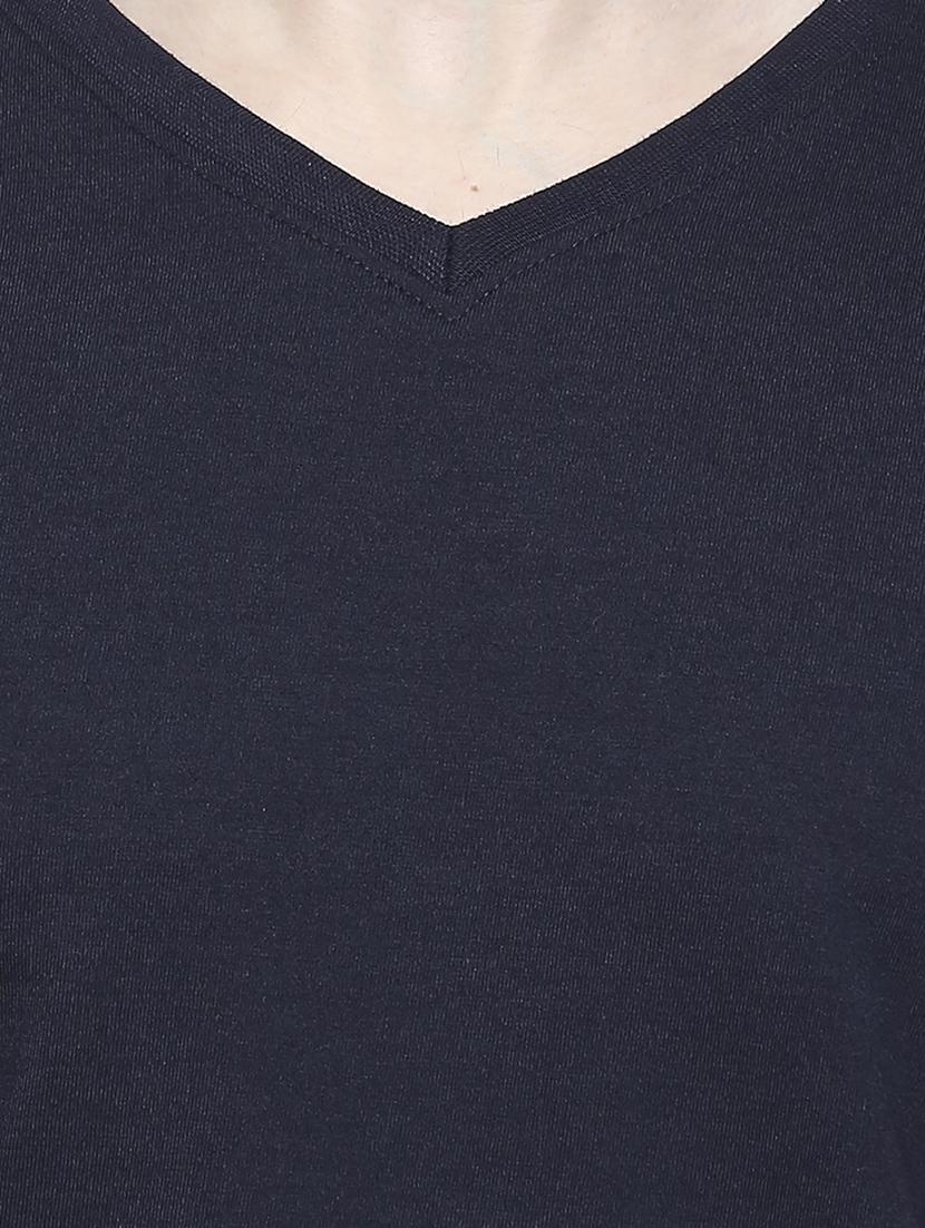 navy blue solid t-shirt - 17469272 - Zoom Image - 5