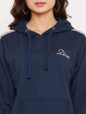 hooded neck solid sweatshirt - 17469289 - Standard Image - 5