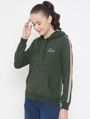 hooded neck solid sweatshirt - 17469290 - Standard Image - 2