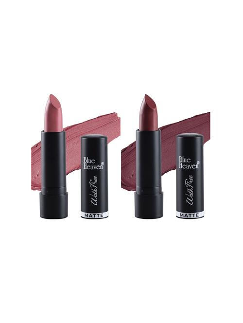 blue heaven pack of 2 walkfree matte lipsticks (pink delicacy & cherry me) - 17469339 - Standard Image - 1