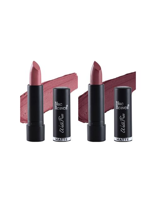blue heaven pack of 2 walkfree matte lipsticks (pink delicacy & plum desire) - 17469340 - Standard Image - 1