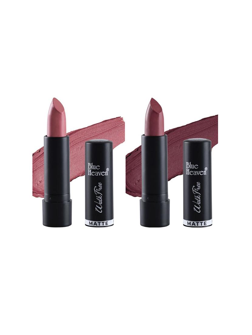 blue heaven pack of 2 walkfree matte lipsticks (pink delicacy & plum desire) - 17469340 - Zoom Image - 1