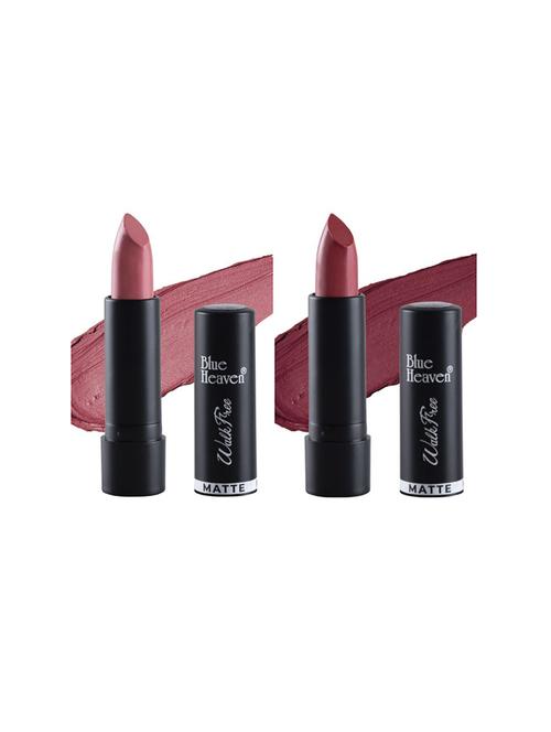 blue heaven pack of 2 walkfree matte lipsticks (pink delicacy & ruby red) - 17469341 - Standard Image - 1