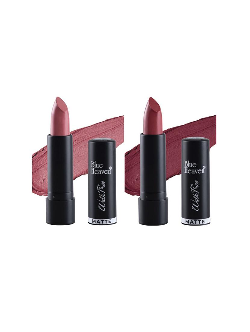 blue heaven pack of 2 walkfree matte lipsticks (pink delicacy & ruby red) - 17469341 - Zoom Image - 1