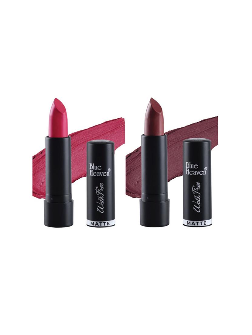 blue heaven pack of 2 walkfree matte lipsticks (pink rush & cherry me) - 17469345 - Zoom Image - 1