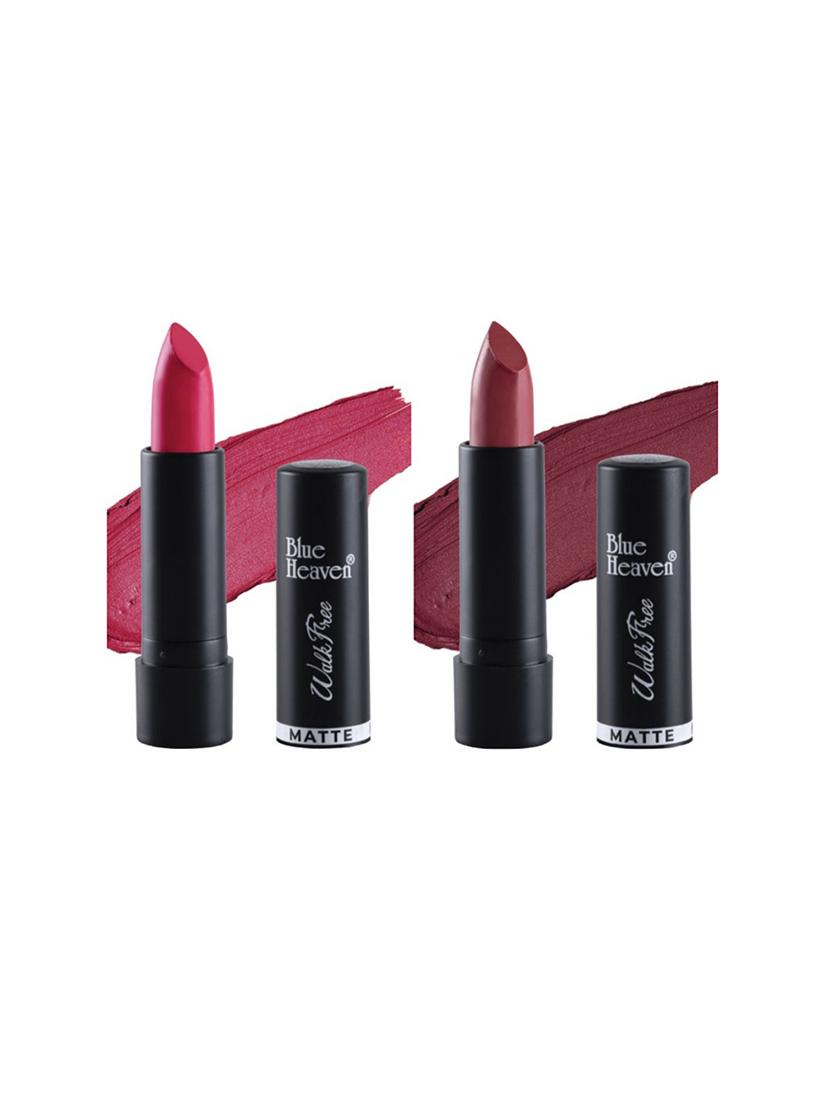 blue heaven pack of 2 walkfree matte lipsticks (pink rush & ruby red) - 17469347 - Zoom Image - 1