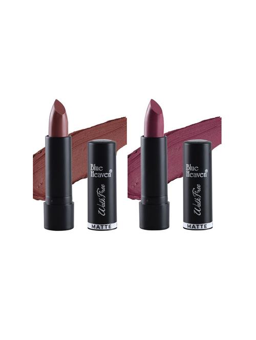 blue heaven pack of 2 walkfree matte lipsticks (chocolate wood & aged wine) - 17469349 - Standard Image - 1