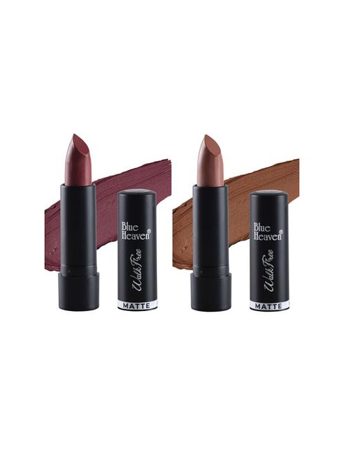 blue heaven pack of 2 walkfree matte lipsticks (cherry me & dusky nude) - 17469360 - Standard Image - 1