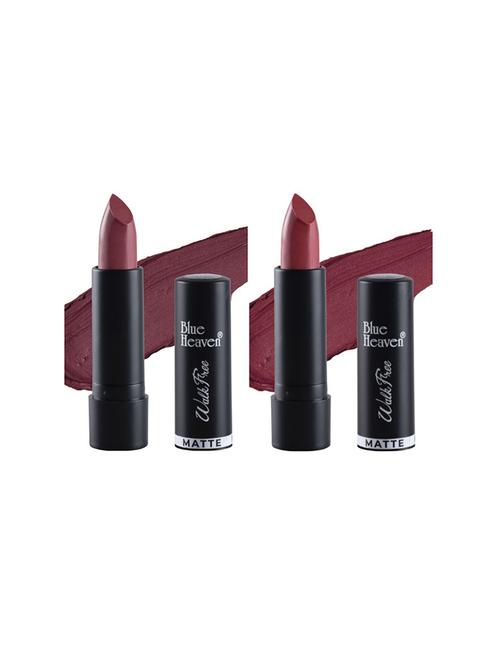 blue heaven pack of 2 walkfree matte lipsticks (plum desire & ruby red) - 17469361 - Standard Image - 1
