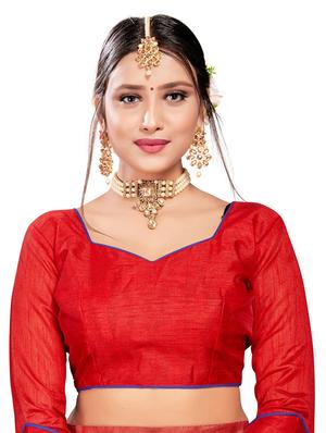 self design kanjivaram saree with blouse - 17469368 - Standard Image - 3