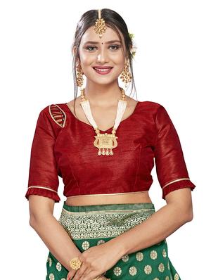 self design kanjivaram saree with blouse - 17469371 - Standard Image - 3