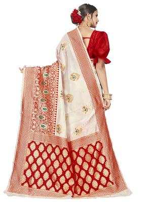 self design kanjivaram saree with blouse - 17469382 - Standard Image - 2