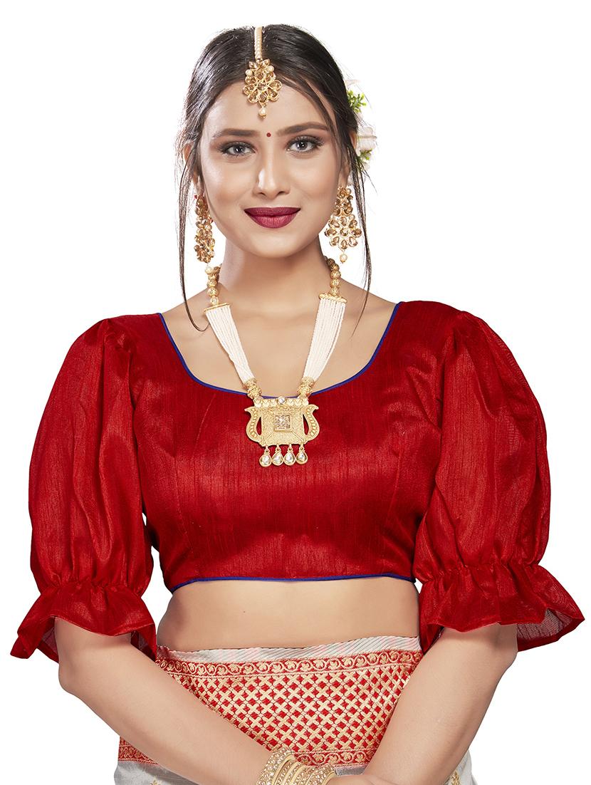 self design kanjivaram saree with blouse - 17469382 - Zoom Image - 3