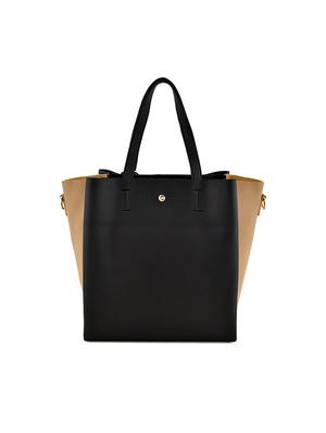 black leatherette (pu) combo handbag - 17469406 - Standard Image - 3