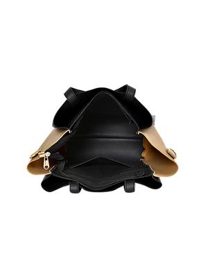 black leatherette (pu) combo handbag - 17469406 - Standard Image - 4