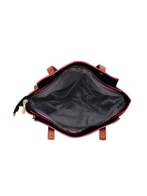 black leatherette (pu) regular handbag - 17469411 - Standard Image - 4