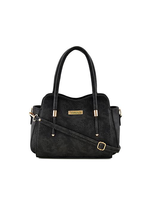 black leatherette (pu) regular handbag - 17469413 - Standard Image - 1