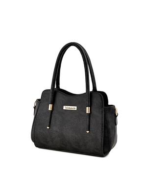 black leatherette (pu) regular handbag - 17469413 - Standard Image - 2