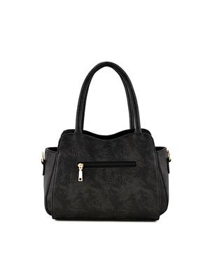 black leatherette (pu) regular handbag - 17469413 - Standard Image - 3
