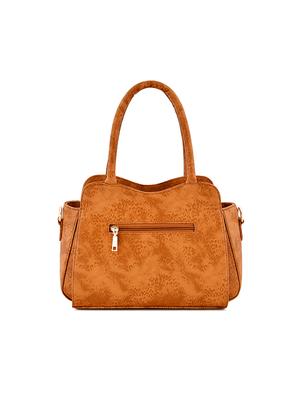 brown leatherette (pu) regular handbag - 17469414 - Standard Image - 3