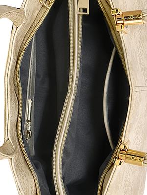white leatherette (pu) regular handbag - 17469420 - Standard Image - 4