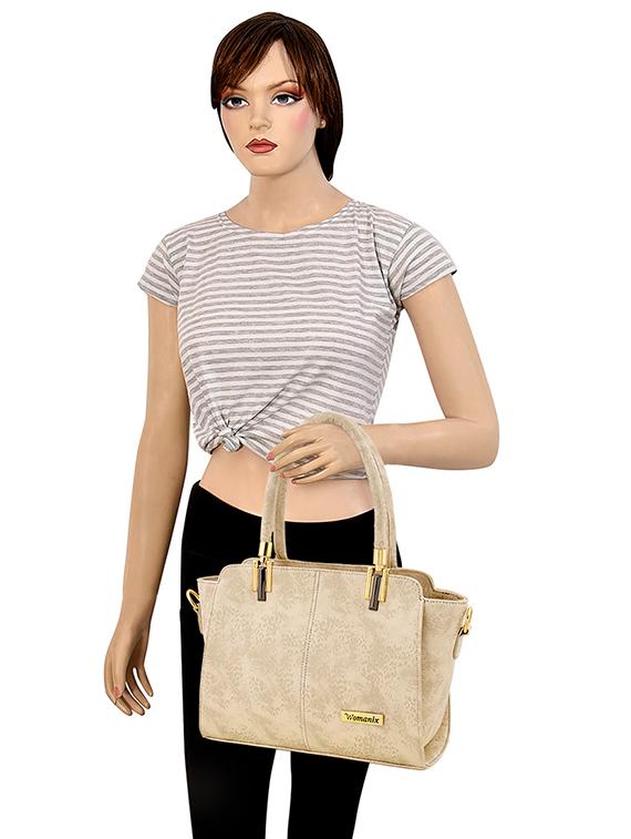 white leatherette (pu) regular handbag - 17469420 - Zoom Image - 5