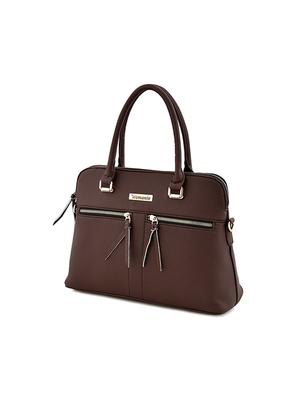 brown leatherette (pu) regular handbag - 17469422 - Standard Image - 2