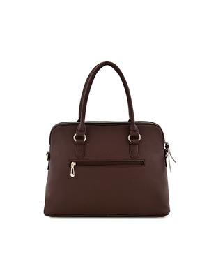 brown leatherette (pu) regular handbag - 17469422 - Standard Image - 3