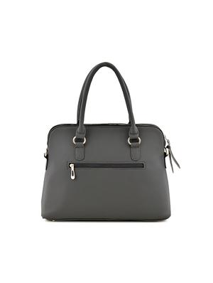 grey leatherette (pu) regular handbag - 17469424 - Standard Image - 3