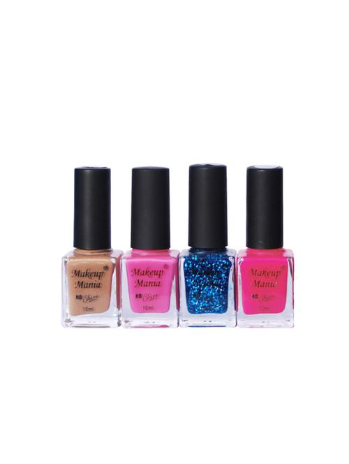 makeup mania nail polish combo, nail paint combo set of 4 pcs x 10ml each, nail polish set (455) - 17469443 - Standard Image - 1