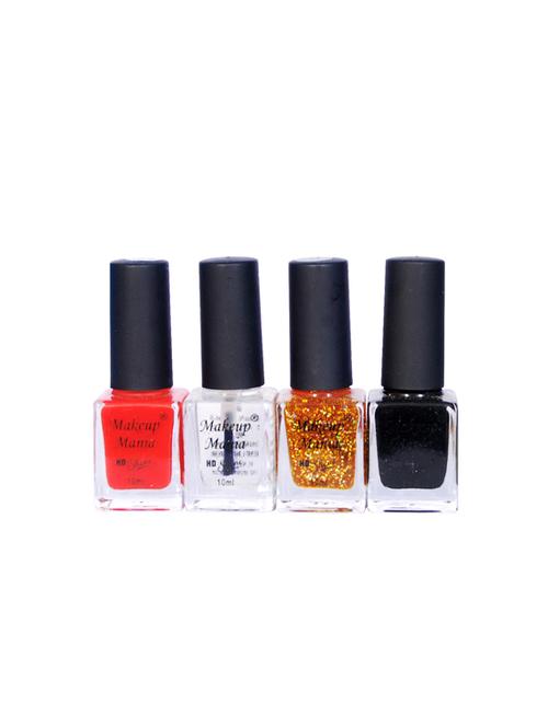 makeup mania nail polish combo, nail paint combo set of 4 pcs x 10ml each, nail polish set (457) - 17469445 - Standard Image - 1