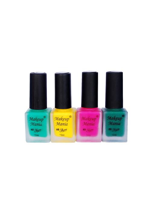 makeup mania nail polish combo, matte nail paint set of 4 pcs x 10ml each, nail polish set (432) - 17469458 - Standard Image - 1