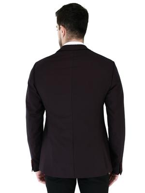 maroon solid single breasted casual blazer - 17469469 - Standard Image - 3