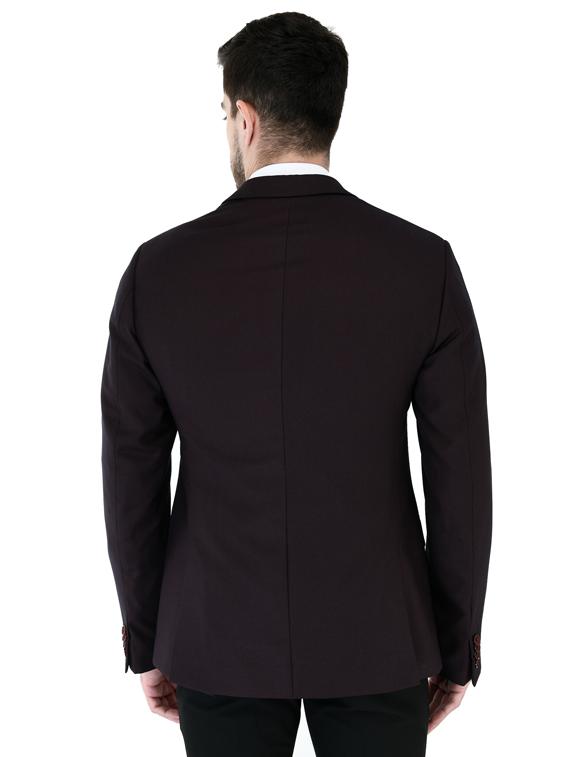maroon solid single breasted casual blazer - 17469469 - Zoom Image - 3