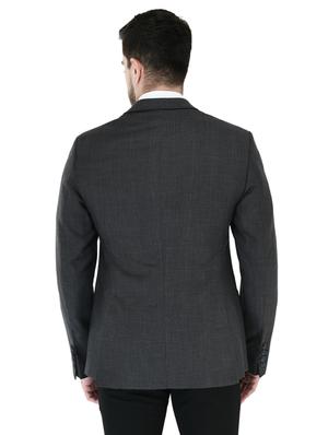 grey checkered single breasted casual blazer - 17469472 - Standard Image - 3