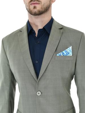 grey checkered single breasted casual blazer - 17469486 - Standard Image - 5