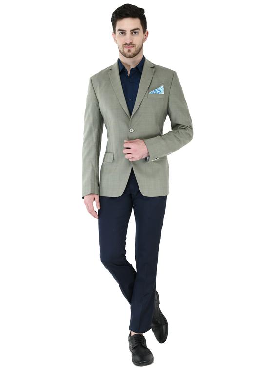grey checkered single breasted casual blazer - 17469486 - Zoom Image - 4