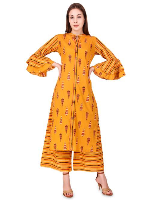 printed kurta palazzo set - 17469508 - Standard Image - 1