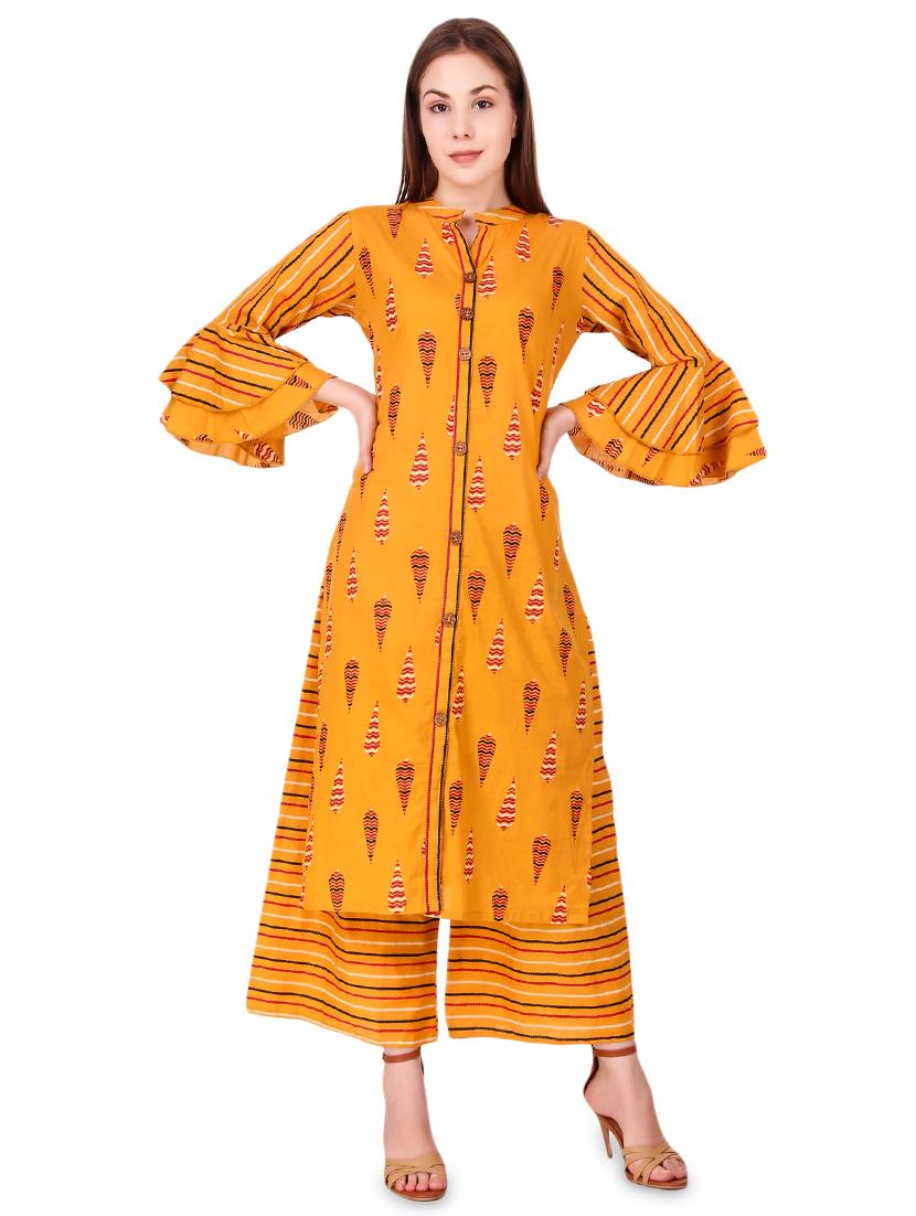 printed kurta palazzo set - 17469508 - Zoom Image - 1