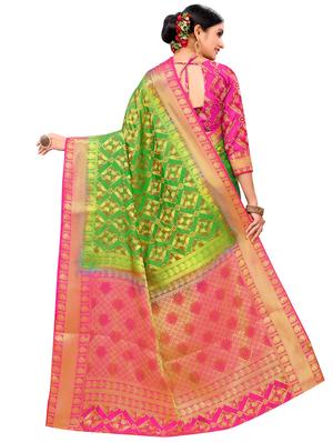 self design kanjivaram saree with blouse - 17469545 - Standard Image - 2