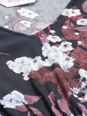 smocked waist floral flared dress - 17470155 - Standard Image - 4