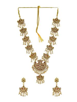 gold brass necklaces and earring - 17470211 - Standard Image - 2