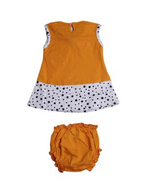 orange cotton blend frock - 17470274 - Standard Image - 2