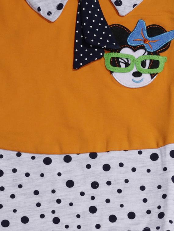 orange cotton blend frock - 17470274 - Zoom Image - 3