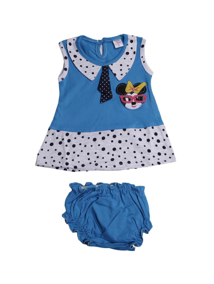 blue cotton blend frock - 17470276 - Zoom Image - 1