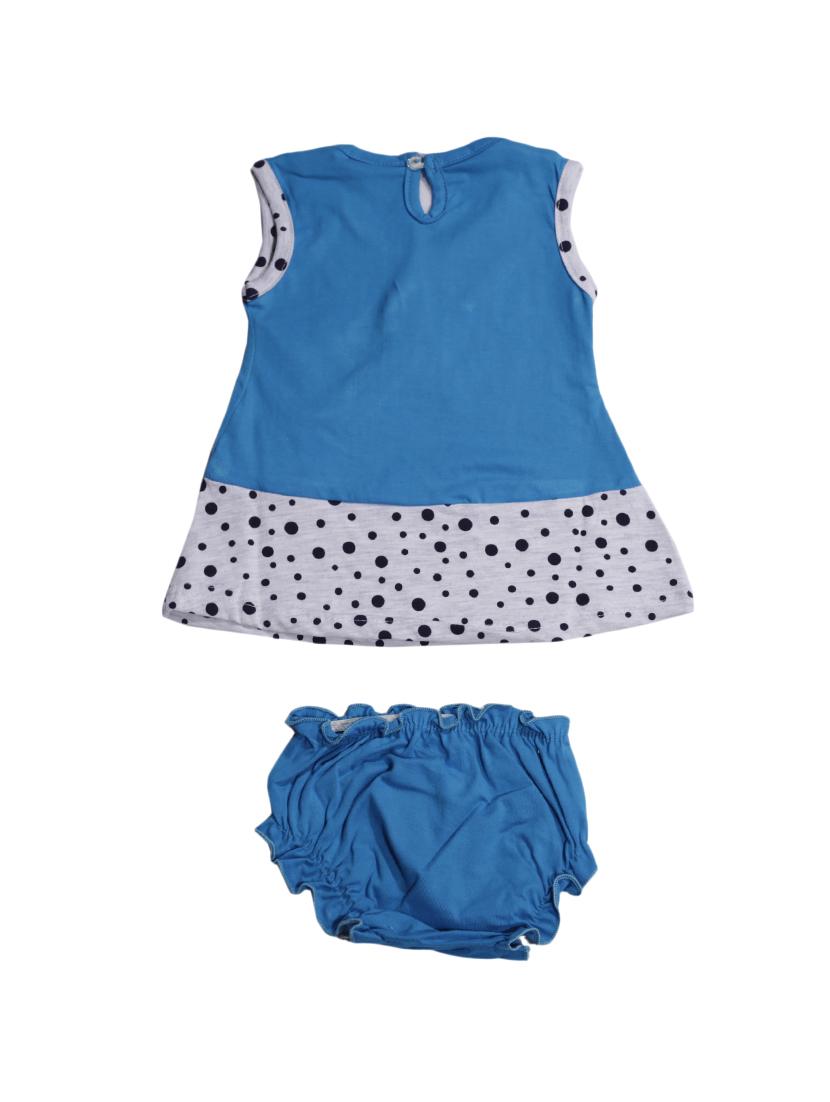 blue cotton blend frock - 17470276 - Zoom Image - 2