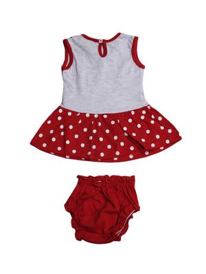 red cotton blend frock - 17470279 - Standard Image - 2