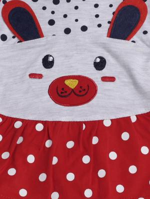 red cotton blend frock - 17470279 - Standard Image - 3
