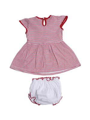 red cotton blend frock - 17470284 - Standard Image - 2